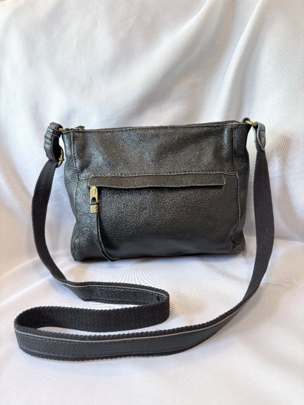 The Sak Black Leather Crossbody Bag